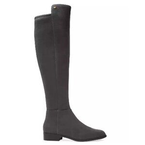 Michael Kors Women's Bromley Flat Tall Riding Boots Suede Charcoal